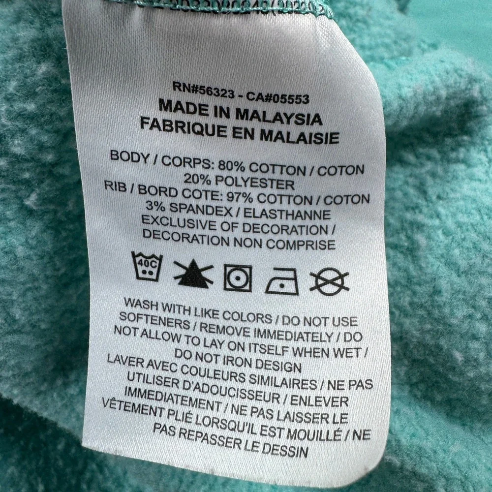 Nike Youth XL Oversized Fleece Crewneck Sweatshirt Teal Embroidered Logo
